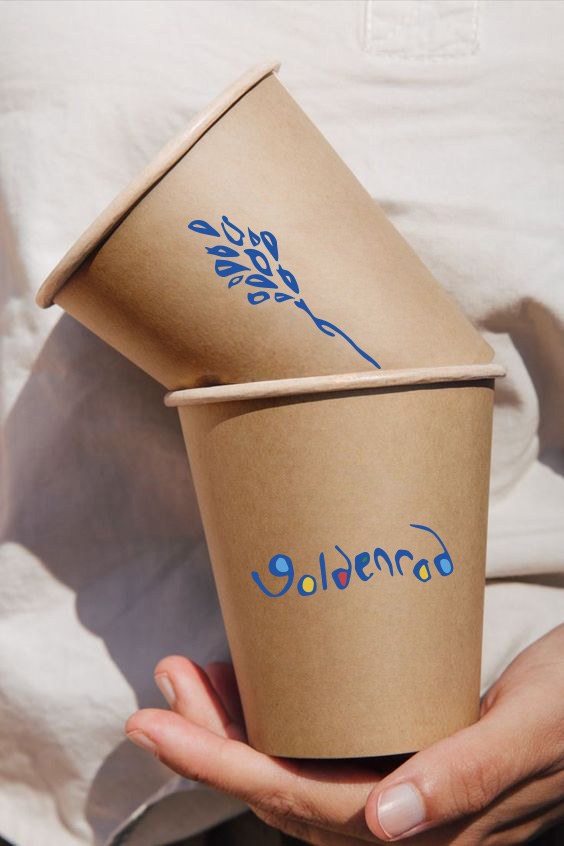 cup with goldenrod on it
