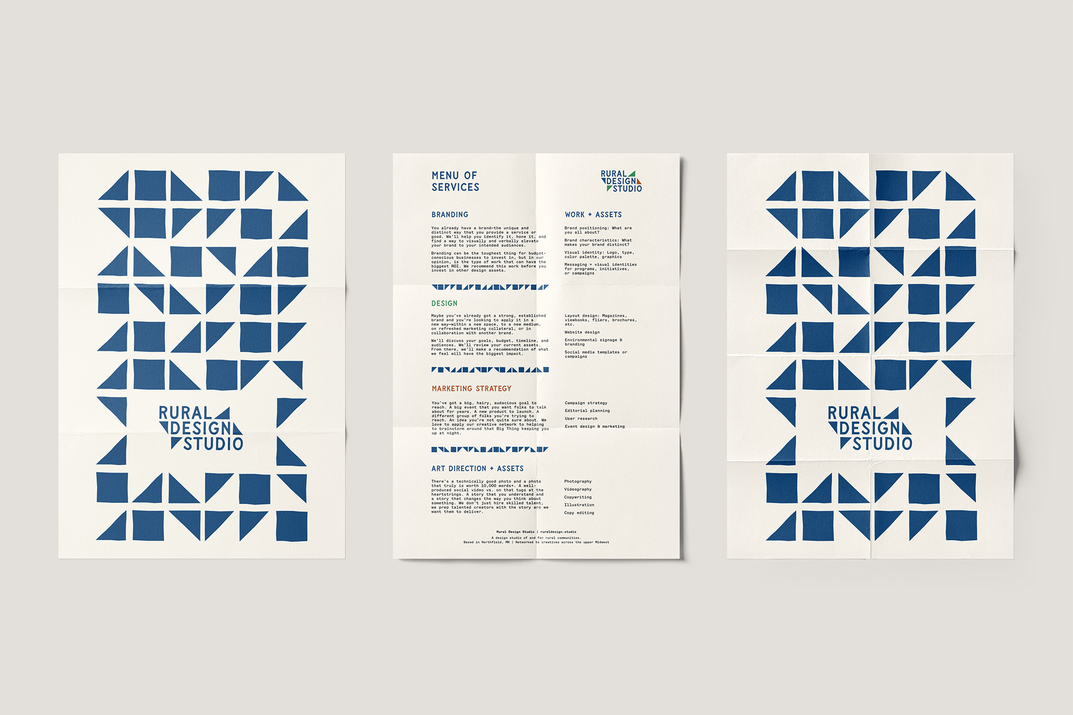 Rural Design Studio menu of services