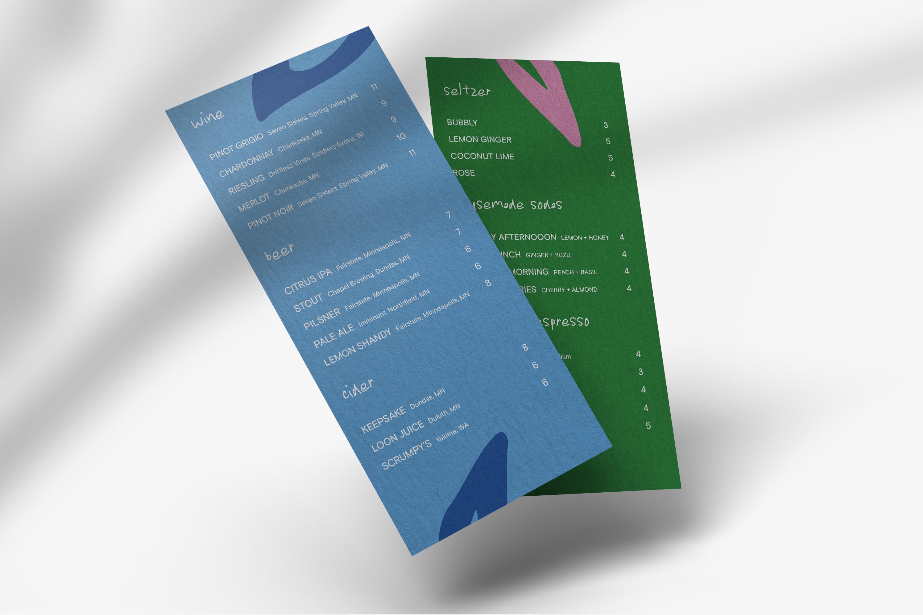 Goldenrod drink menus