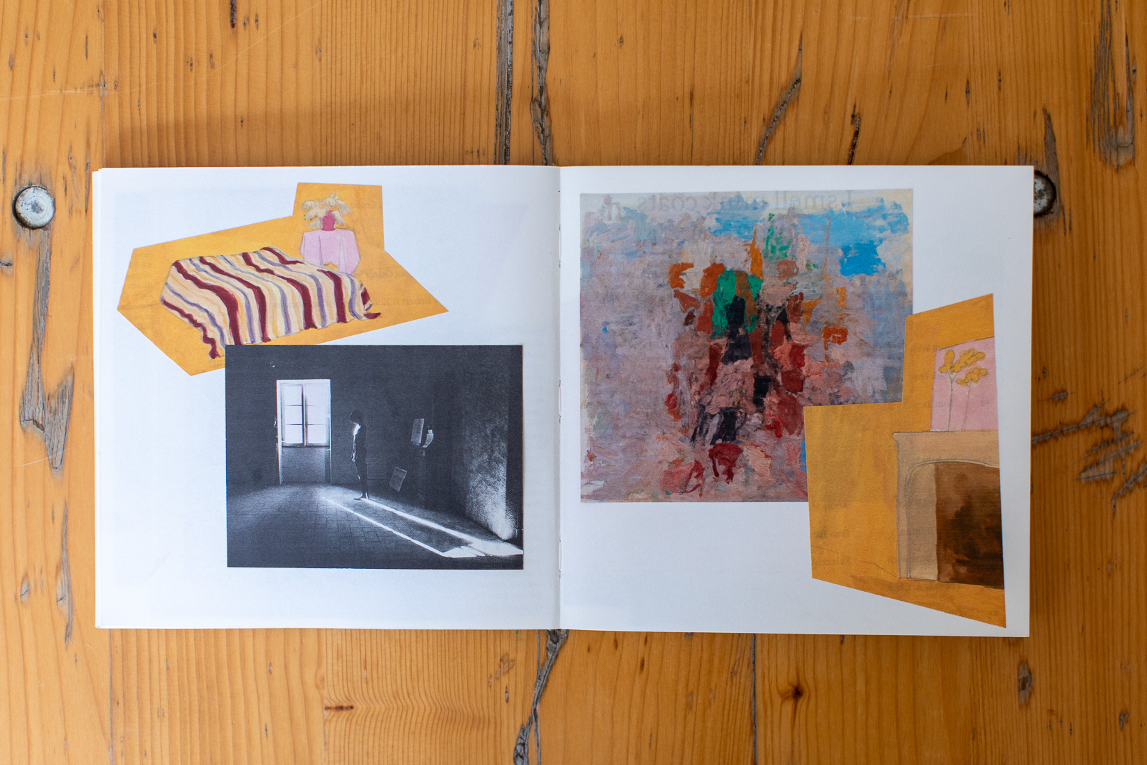 collage in sketchbook