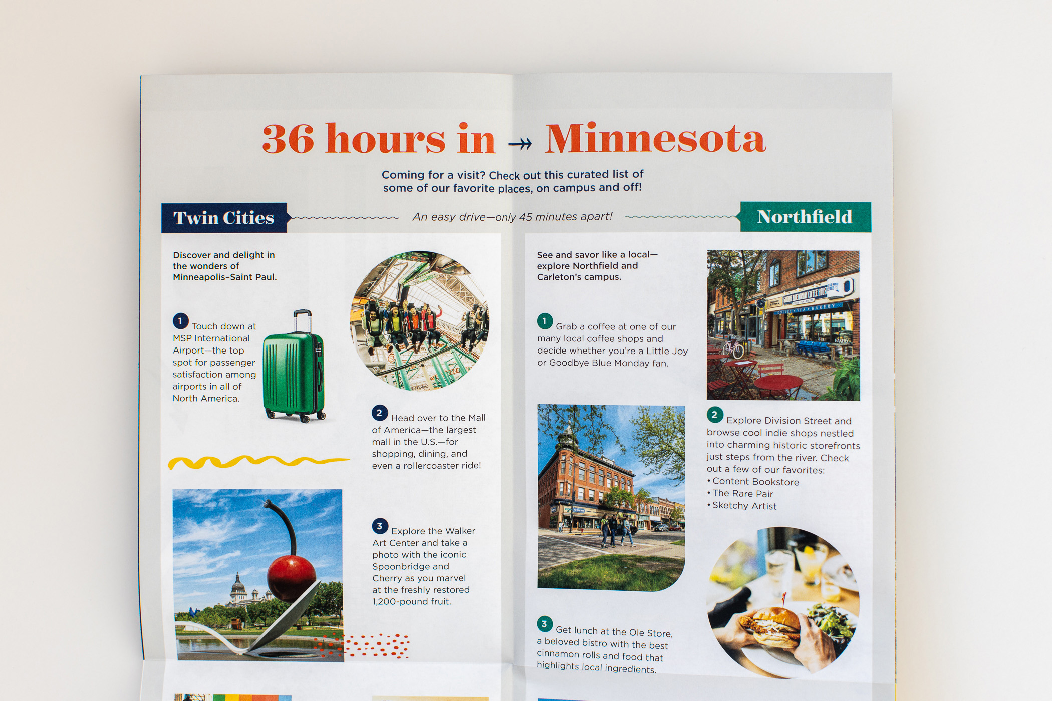 Flat lay of admissions marketing map