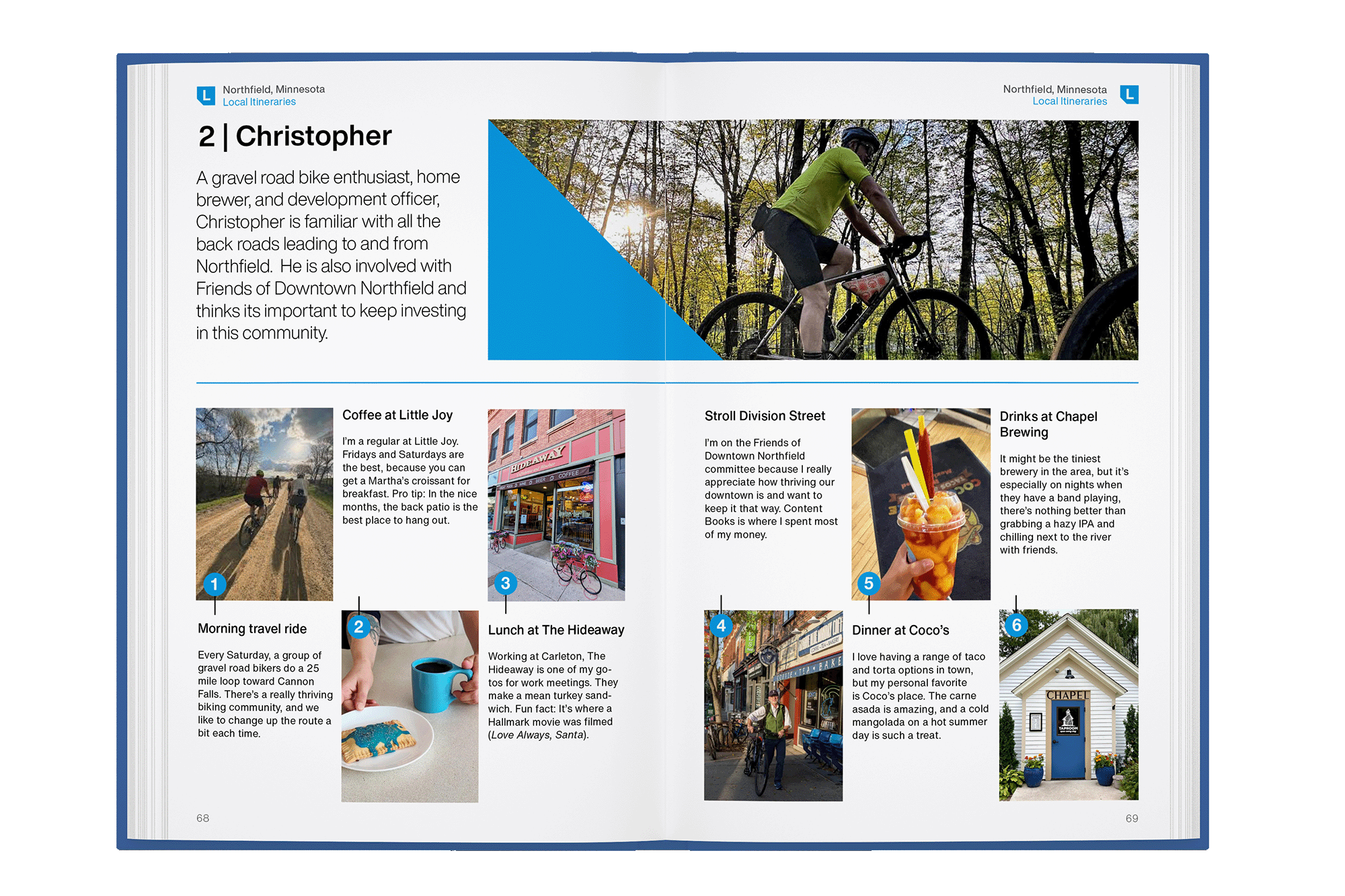 local spotlight sample spread of rural travel guide