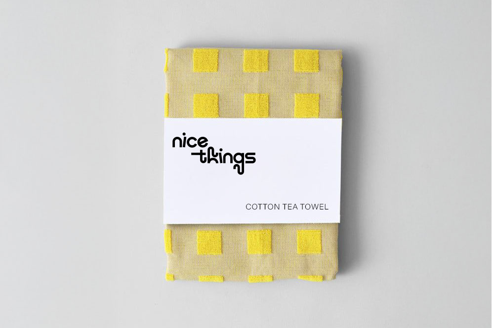 nice things branded tea towel