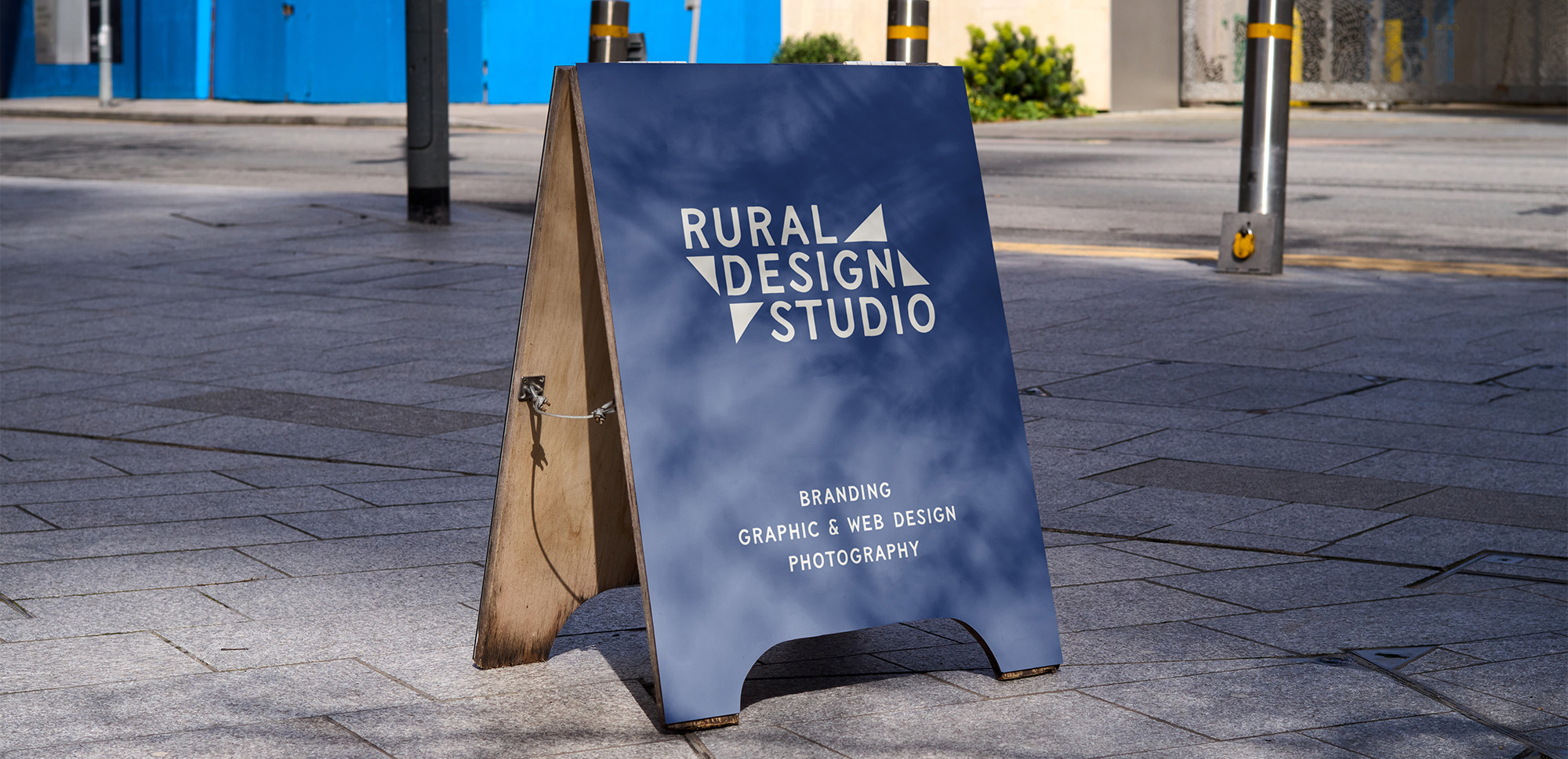 Rural Design Studio sidewalk sign